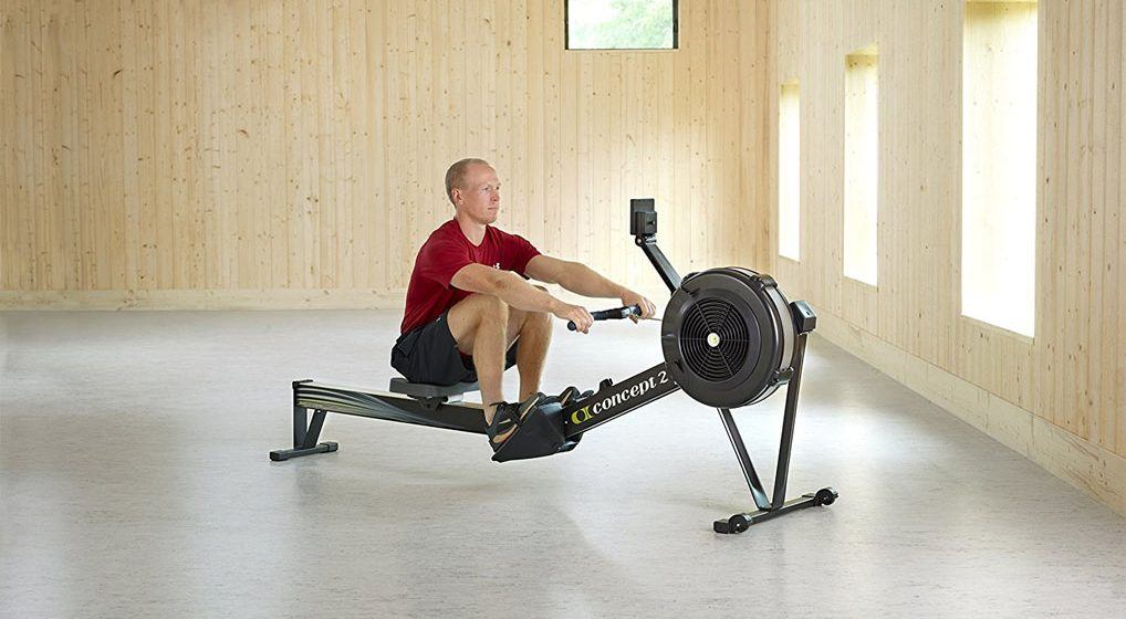 Concept 2 Model D Rowing Machine in Use